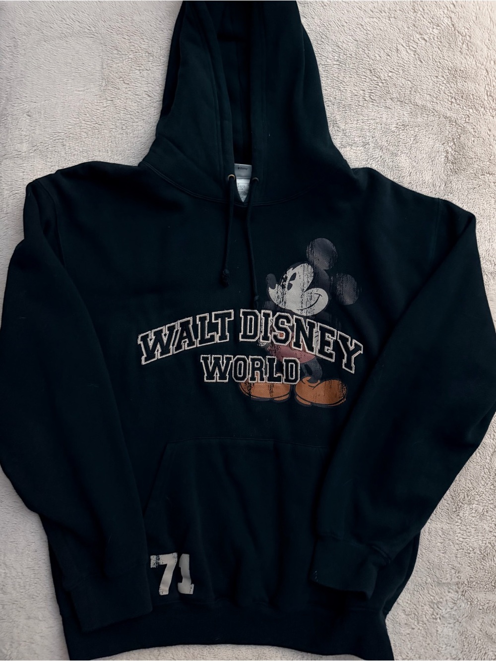 Vintage Disney World Embroidered Mickey Hoodie Sweater - S